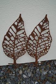 Set Edelrost Blatt Zum Stecken Gartendeko Gartenstecker Etsy Edelrost Edelrost Deko Rostige Deko