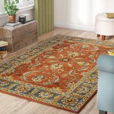 Waterston Oriental Handmade Tufted Wool Rust Charcoal Area Rug In 2020 Area Rugs Rugs In Living Room Rugs