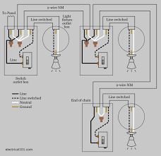This circuit diagram describes the wiring a two way switch in such an arrangement so that the flat twin&earth and 3 core&earth cables are not broken or interrupted. House Light Wiring Diagram Uk