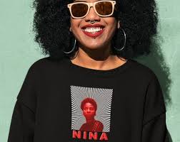 Nina Simone Red Tint with Sun Rays Unisex Sweatshirt