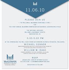 Sample Business Luncheon Invitation Michael Connor To Keynote Mcgowan Symposium On Leadership Business Invitation Business Events Invitation Event Invitation