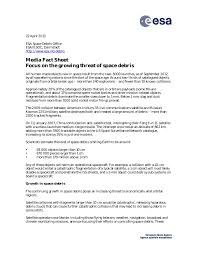Check spelling or type a new query. Esa Media Fact Sheet Space Debris 22 April 2013