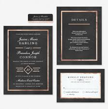 Black And Rose Gold Wedding Invitations Modern Art Deco Gold Black Wedding Set Art Deco Wedding Invitations Deco Wedding Invitations Modern Art Deco Wedding
