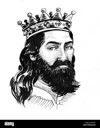 King in the white crown Cut Out Stock Images & Pictures