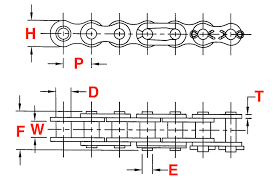 Rs 80 Roller Chain Rs Series Chain Usa Roller Chain