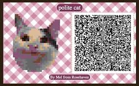 Polite Cat Animal Crossing Qr Acpatterns Animal Crossing Qr Animal Crossing Animal Crossing 3ds