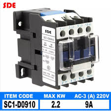 Difference between contactor and relay is well explained in this article. 3 Phase Motor Taiwan High Quality Ac Sde Magnetic Contactor Relay Sc1 Series 9a 3p 3 Pole 1no Coil Telemecanique 9 Amp 2 2 Kw 2 2kw Max 3 No Main Contact 1