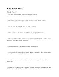 The 4th century saw major changes. The Boar Hunt Study Guide Questions By The Lit Guy Tpt