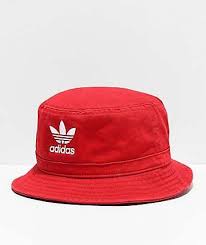 Adidas Washed Black Bucket Hat Adidas Scarlet Washed Bucket Hat Zumiez In 2020 Outfits With Hats Red Bucket Hat Adidas Bucket Hat