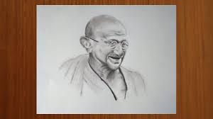 Happy gandhi jayanti images air pollution poster save water poster drawing gandhi life mahatma gandhi photos indian freedom fighters movement drawing lion tattoo sleeves drawing competition. Mahatma Gandhi Drawing How To Draw Mahatma Gandhi Step By Step Pencil Drawing Tutorial Youtube