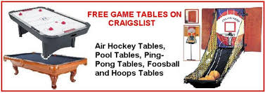 Free Game Tables Air Hockey Tables Pool Table Basketball Hoops