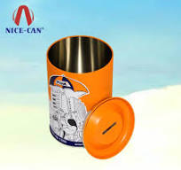 Kids money tin_Tin coin bank_Piggy bank tin can | Nice-Can ...
