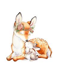 Fawn Wall Art Baby Bunny Art Deer Nursery Fawn Woodland Etsy Baby Art Deer Nursery Bunny Art