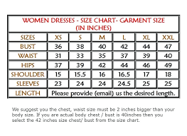 Dress Sizing Charts Coreyconner