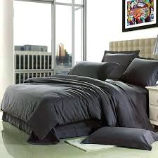 Black And Grey Comforter Set Full Dark Grey Comforter 400 Gsm Bliss Sateen Mens Bedding Sets Full Bedding Sets Bed Linens Luxury