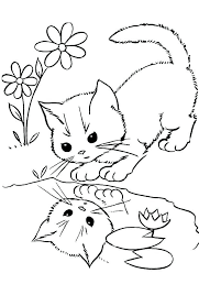 Vous allez pouvoir coloriez des dessins réalistes de chats, de comment jouer: Kitten Coloring Pages Pdf Coloriage Chat Coloriage Dessin De Chat Mignon