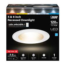5 6 In High Output Color Select Led Recessed Downlight Feit Electric