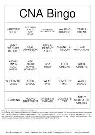 Cna Bingo Instructions