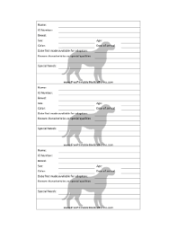 veterinary and animal forms