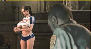 Claire & ada (& scarlet) in sugoi dekai shirt resident evil 2 remake🔞