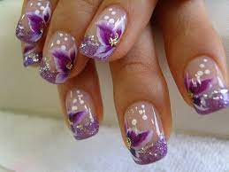 Amazing Nail Art Designs Purple Nail Art Floral Nail Designs Purple Nail Designs