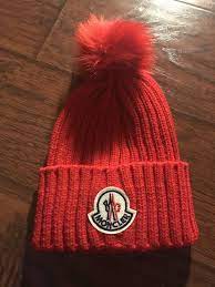 Unisex Women S Men S Moncler Winter Wool Beanie Hat Logo Pom Pom Fur New Red Wool Beanie Beanie Hats Unisex Women