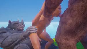 盖伊得到两个鸡巴，巨大的毛茸茸的怪物