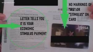 Visa doesn't supply getting visa credit is dependent on your credit score. Stimulus Debit Card Looks Like Junk Mail Don T Throw It Out Wfmynews2 Com