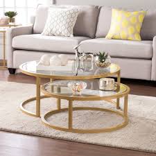 Coffee Table Glass 2 Pcs Set Nesting Cocktail Gold Frame Living Room Furniture Silverorchid Nesting Coffee Tables Nesting Cocktail Table Coffee Table Setting