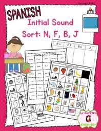 Are you sure you want to delete your score and checked items on this list? Beginning Sound Recognition Initial Sound Word Sort N F B J Spanish