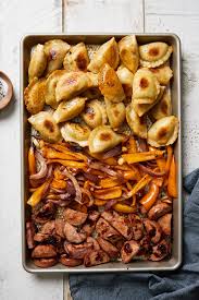 Easy Pierogi Sausage And Veggie Sheet Pan Dinner Olive Mango Recipe In 2020 Sheet Pan Dinners Recipes Sheet Pan Dinners Sheet Pan Recipes