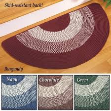 Non Skid Half Slice Braided Floor Rug Floor Rugs Rugs Braided Rugs
