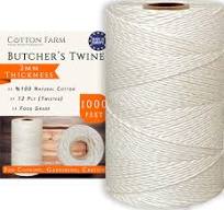 Ficelle de cuisson en coton de ferme, 150/300 m, 2 mm d'épaisseur, torsadée  (extra forte), 100 % coton naturel non blanchi, de qualité alimentaire, ...