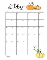 October 2018 Calendar Printable Planner October Calendar October Calendar Printable Editable Calendar