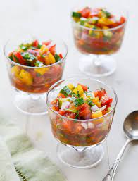 Summer Gazpacho Salad Once Upon A Chef Recipe Summer Tomato Recipe Tomato Recipes Salad Recipes