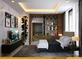 Satu kamar tidur di lantai 2, sisanya ada di lantai 3. Kumpulan Model Desain Interior Kamar Tidur Utama Bergaya Modern Karya Desainer Ternama Emporio Interior