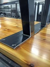 Gambe Da Tavolo In Metallo Uno Stile Telaio Set Di 2 Etsy Metal Table Metal Table Legs Table Legs