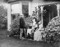 A Servant Serves Afternoon Tea To Fred Mary And Amy Barkas At 180 Salisbury Street Christchurch In April Vintage Portraits British History The Good Old Days