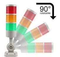 3-Layer LED Signal Tower Light - 12V Industrial Warning Light With Buzzer,  Red/Yellow/Green