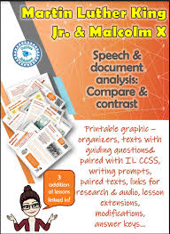 And when you compare martin luther king and malcolm x, you will know instantly that such is true. Civil Rights Gallery Walk Doc Analysis Compare Contrast Mlk Jr Malcolm X Student Writing Prompts Mlk Jr Malcolm X