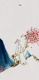 1 24 猶記去年春暮 翻過幾道山梁 花落空谷風中揚 幾隻鷓鴣叫 一樹梅花香 今年冬天无雪 寒夜分外深長 何時春風吹過墙 雨濕新岸柳 花覆舊池塘 china art art diagram