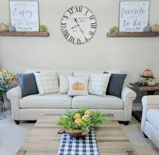 Ideas & inspiration » home decor » 40 farmhouse and rustic home decor ideas. 39 Gorgeous Wall Clock Decoration For Your Small Living Room Living Room Wall Clock Large Wall Decor Living Room Wall Decor Living Room Room Wall Decor