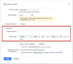 ➋ fill in the number when you register account. Adwords Call Extensions