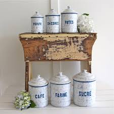 Great savings & free delivery / collection on many items. Vintage Enamel Canister Set