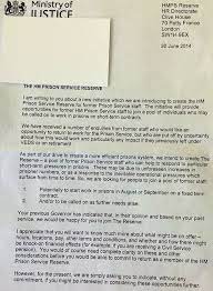 We generally advise waiting about six to eight weeks before trying to write again. Ministry Of Justice Recruits Reserve Prison Officers Bbc News