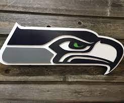 Seattle Seahawks Wooden Wall Art Wooden Wall Art Hand Painted Wooden Signs Wall Art