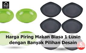 Saint james premium tableware 7 inch noodle bowl set 2 pcs (fika) piring. Harga Piring Makan Biasa 1 Lusin Dengan Banyak Pilihan Desain