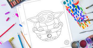 (all images courtesy of disney+). The Most Adorable Baby Yoda Coloring Pages Kids Activities Blog