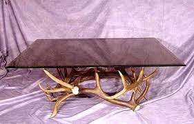 The elk antler coffee table is approximately 52″l x 26″w x 19″h. Beautiful Real Antler Elk Table Base Furniture Deer Chandelier Lamps Ebay