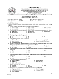 السلام عليكم و رحمة الله و بركاته. Soal Pas Pdto